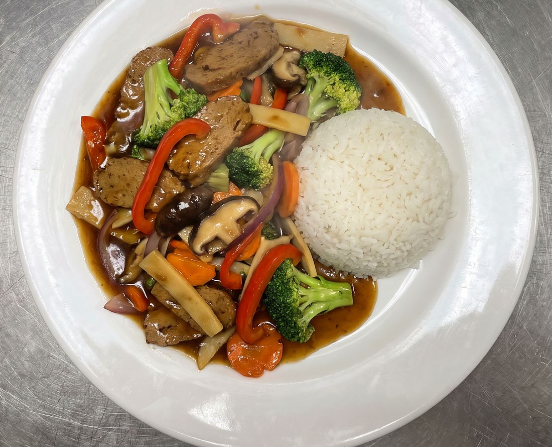 Gemüsepfanne mit Seitan